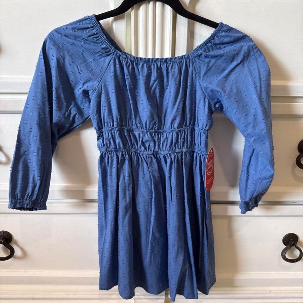 Wonder-Nation Girls Blue Chambray Western Style Dress Size 5T